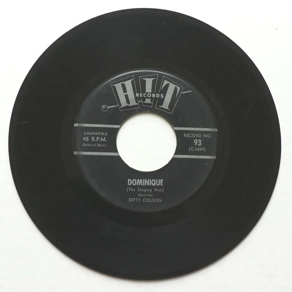 Betty Colson / Tom Tripp 45 rpm Vinyl Dominique / Since I Fell For You 7" Single - Picture 4 of 10